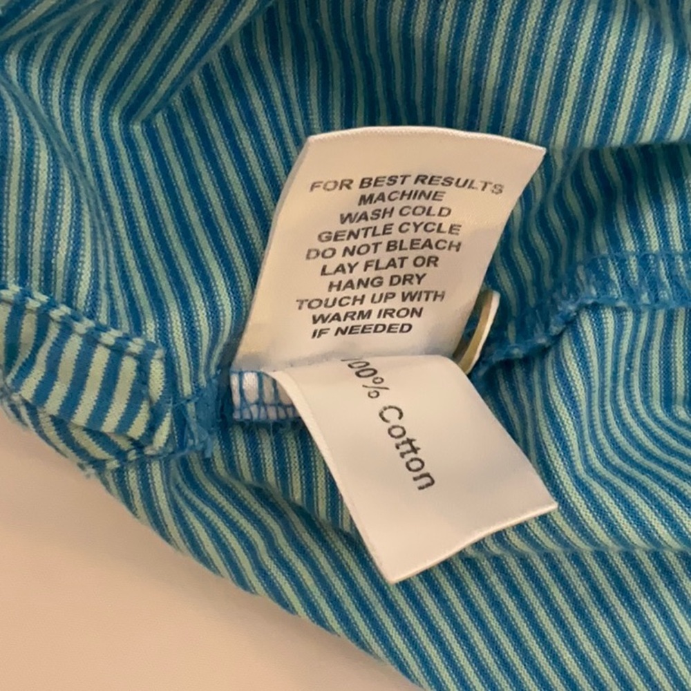 Peter Millar Blue Striped Polo Shirt 100% Cotton - Picture 7 of 9